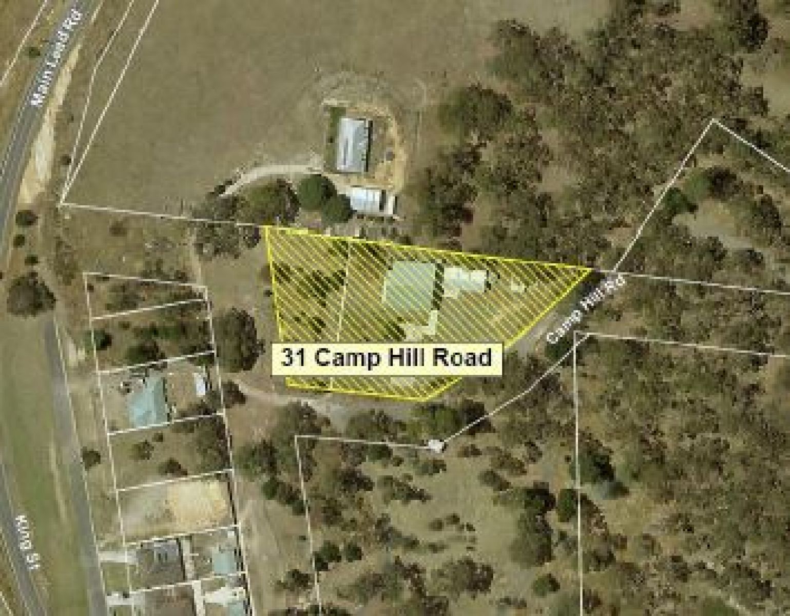 Aerial view of 31 Camp Hill Road Beaufort