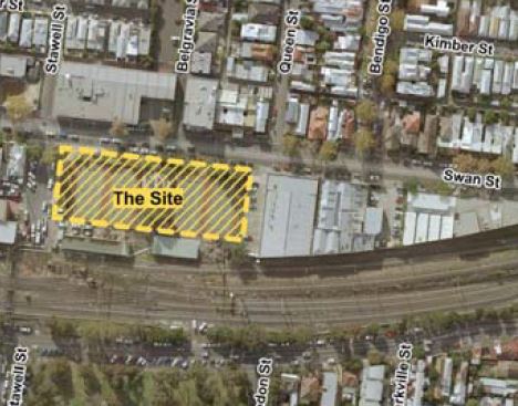 Aerial photo of 510 Swan Street, Richmond