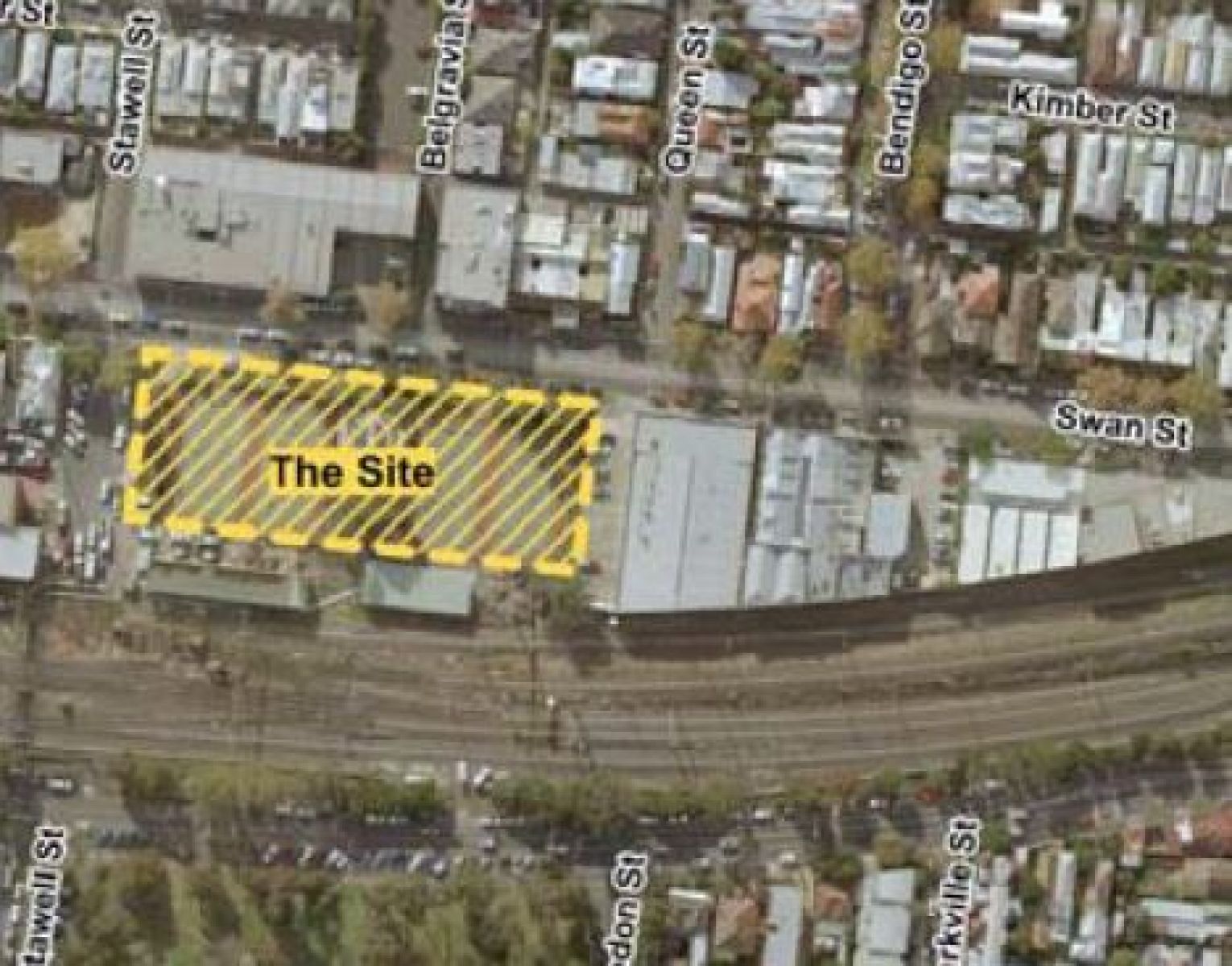 Aerial photo of 510 Swan Street, Richmond