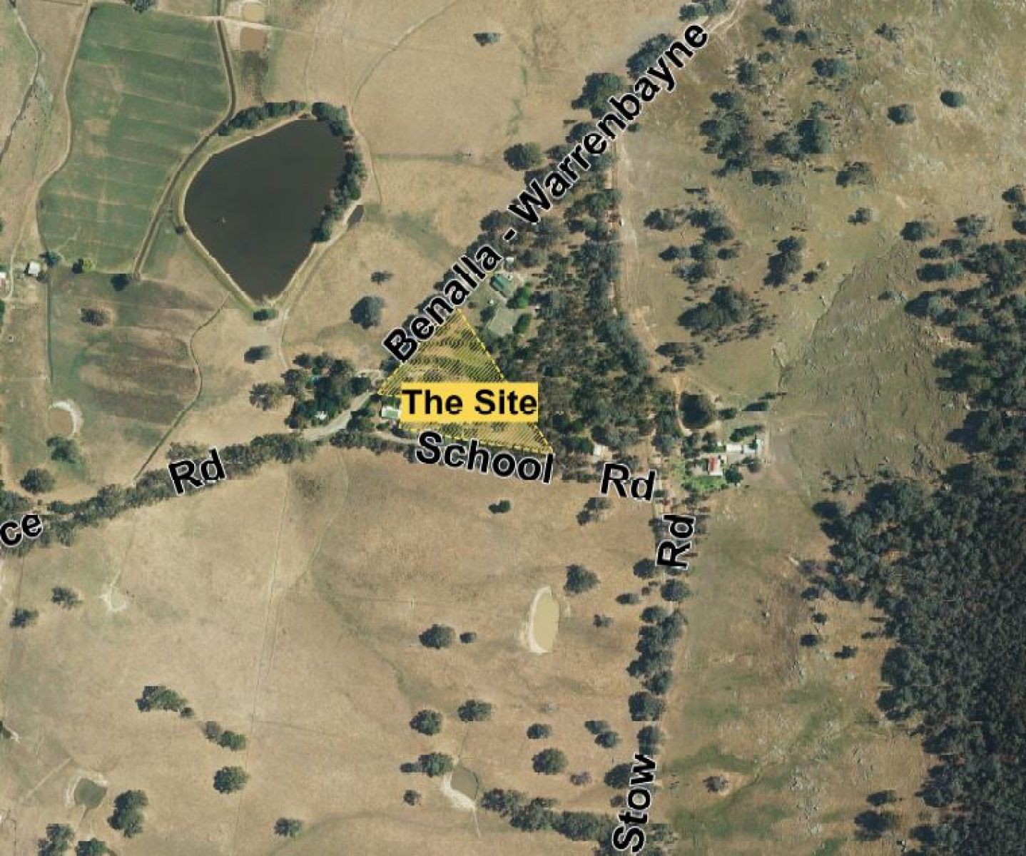 Aerial View of 15 School Road, Warrenbayne