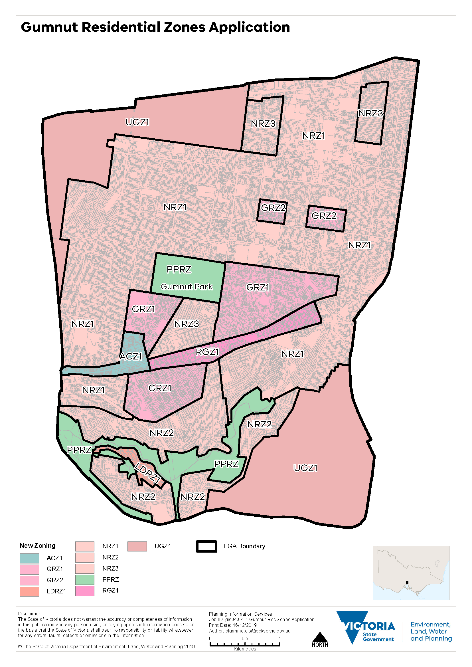 Figure 3: Gumnut residential zones application