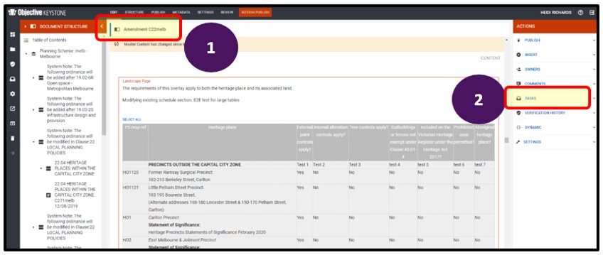 Running the amendment check workflow