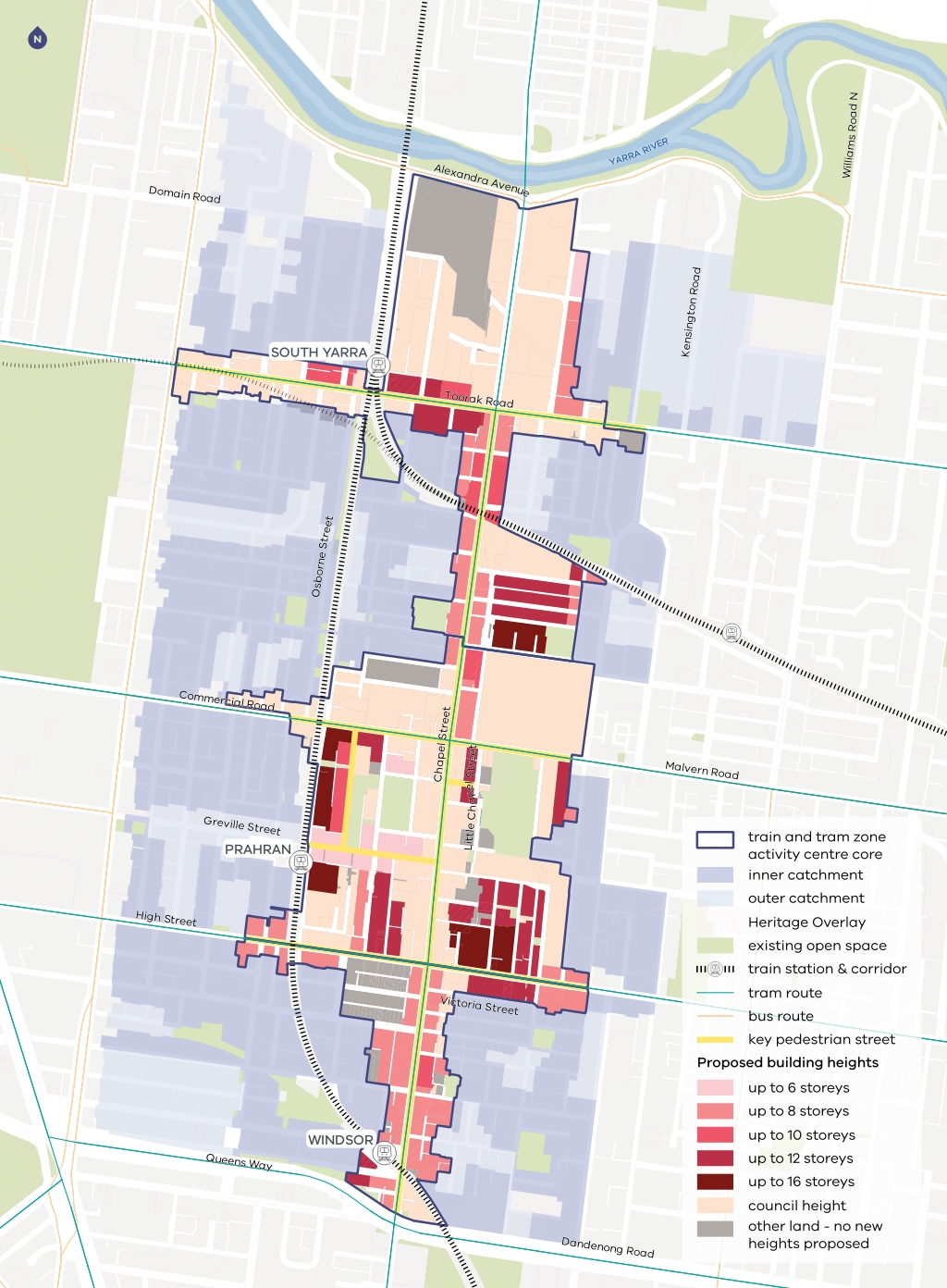 Map of South Yarra catchment