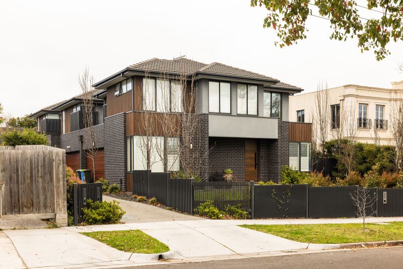 Photo showing an example townhome properties on a lot
