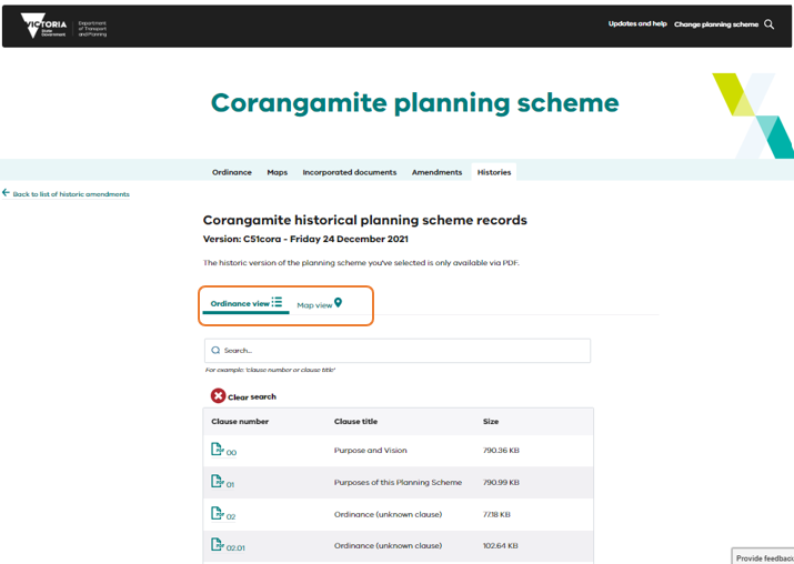 Tip for how to view a planning scheme from 1998 to 12 April 2022