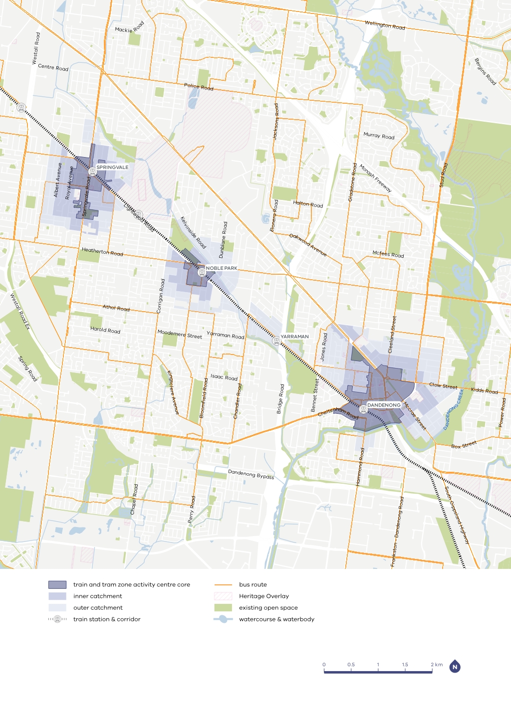 A map of the catchment for the Springvale Activity Centre