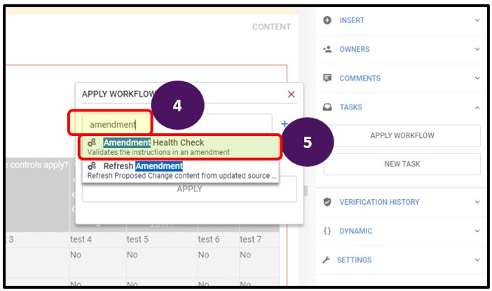 Run the Amendment Health Check Workflow