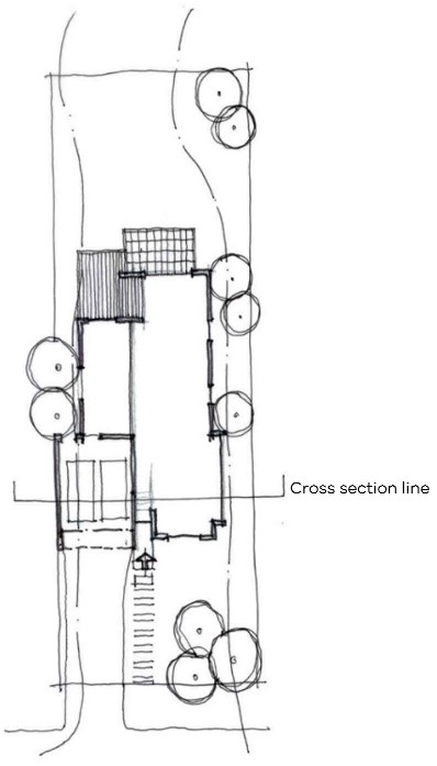 The maximum height of 10 metres is measured from any point of the dwelling to natural ground level.