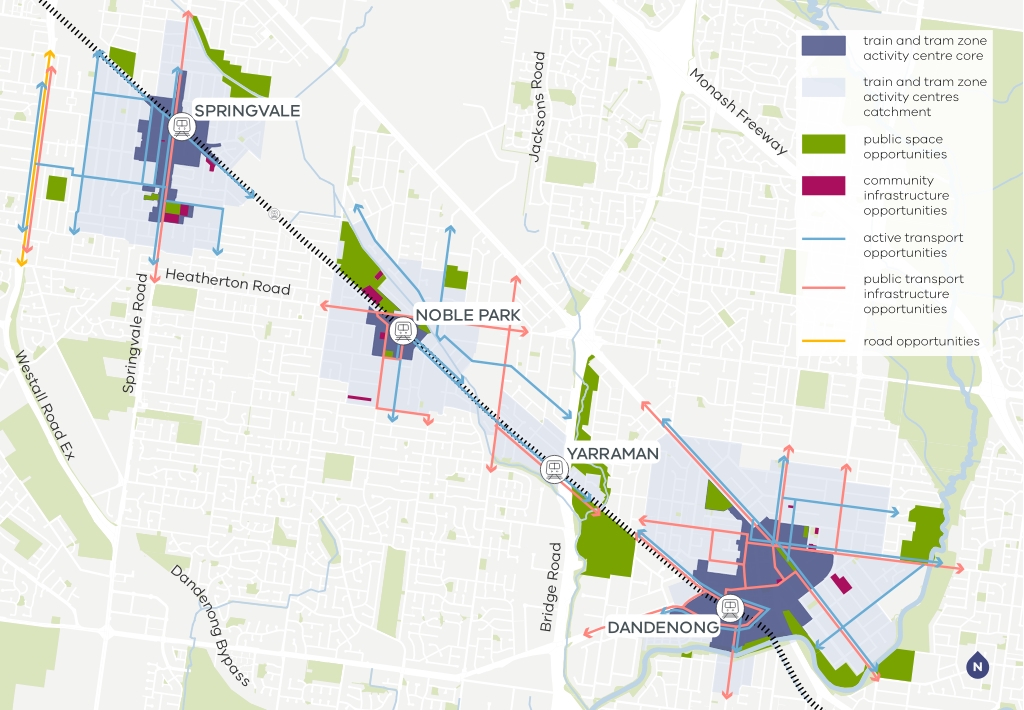 Map of infrastructure improvements for Springvale