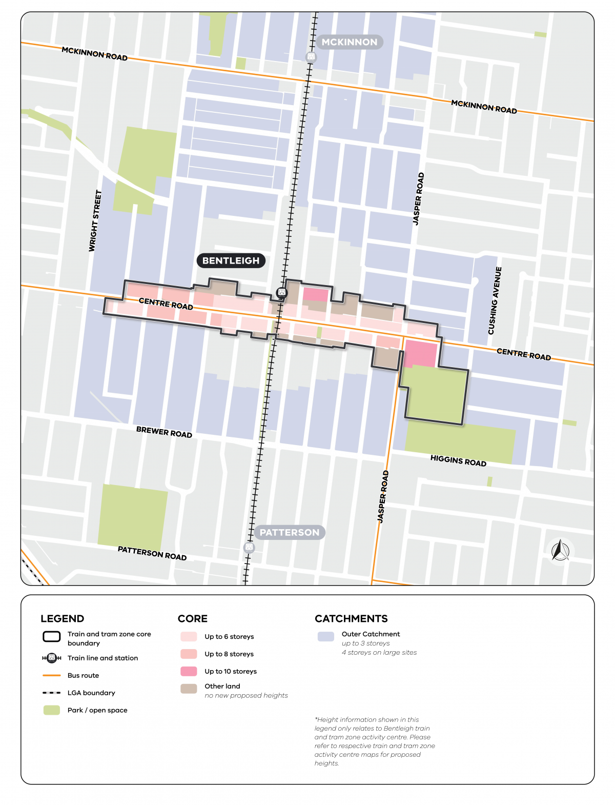 Map showing the Bentleigh media map