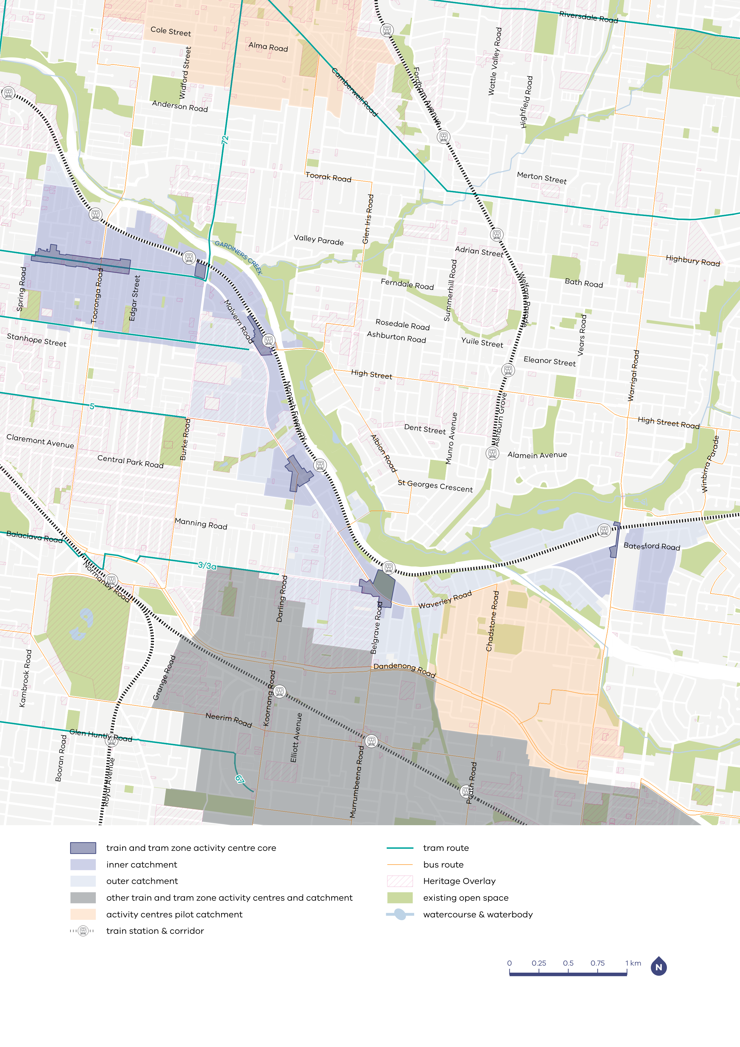 Tooronga to Holmesglen core and catchment