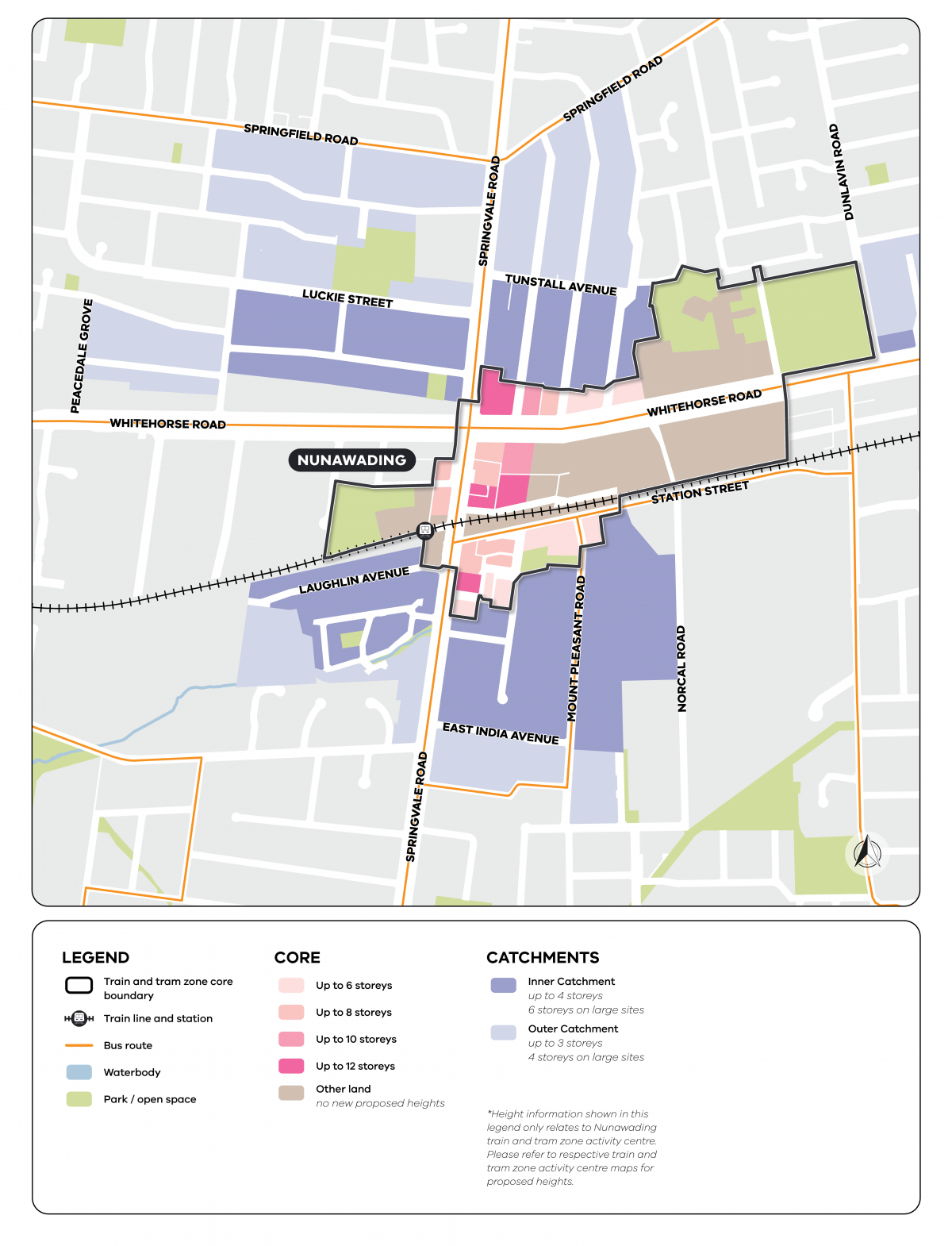 Map showing the Nunawading activity centre