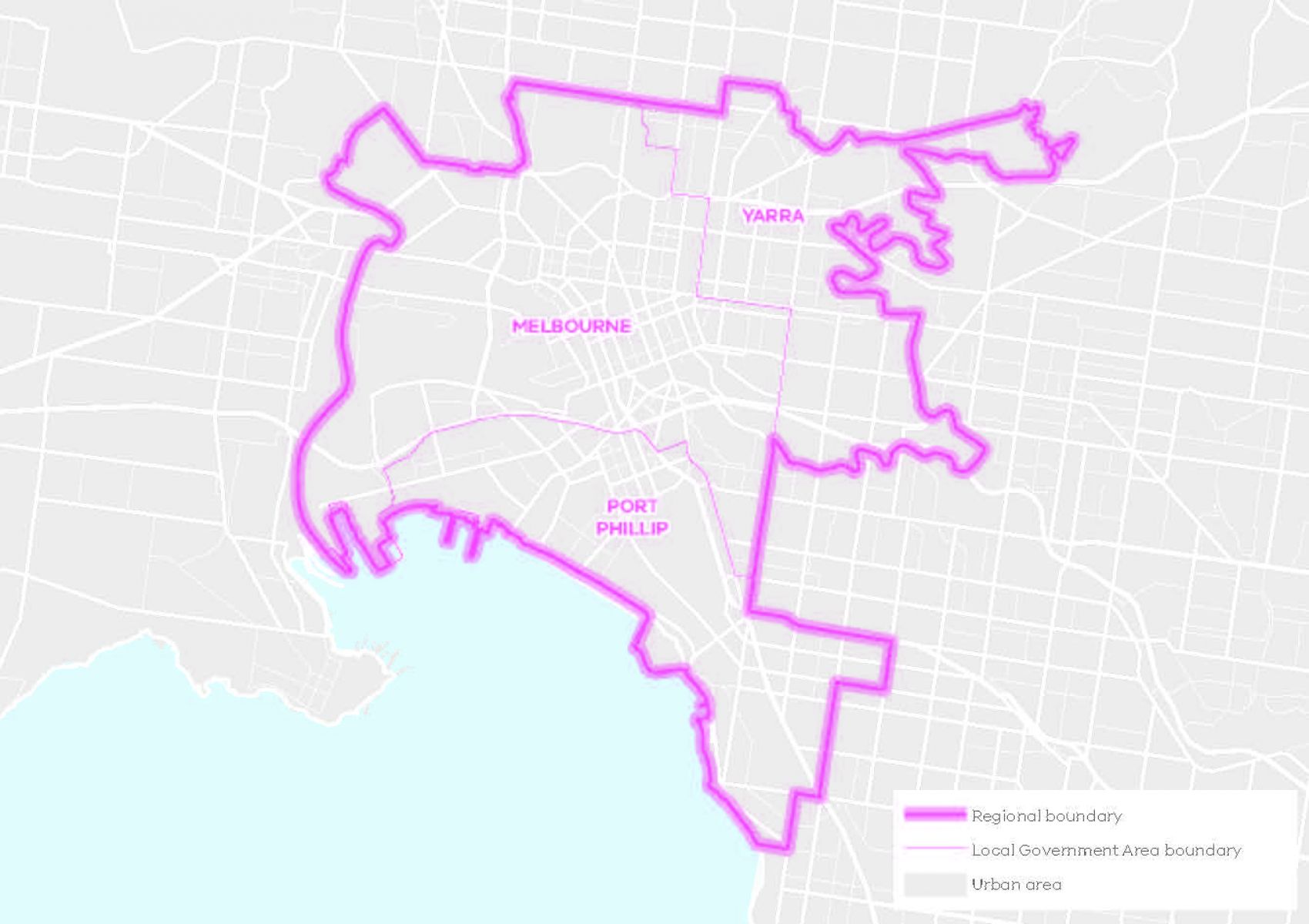 Inner Metro Regional Snapshot showing the local government areas