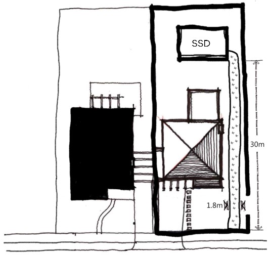 A path to a small second dwelling (SSD) longer than 30m