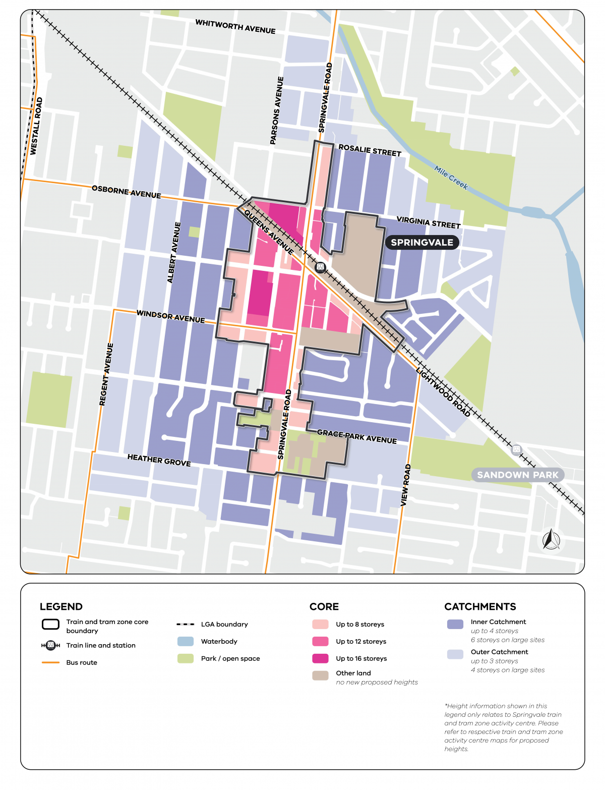 Map showing the Springvale activity centre