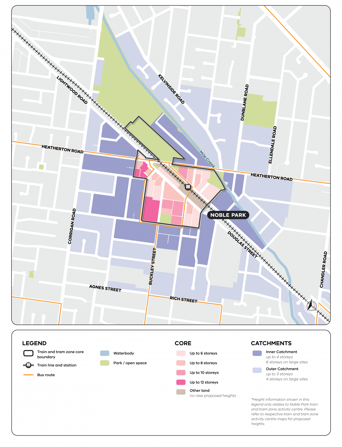 Map showing the Noble Park activity centre
