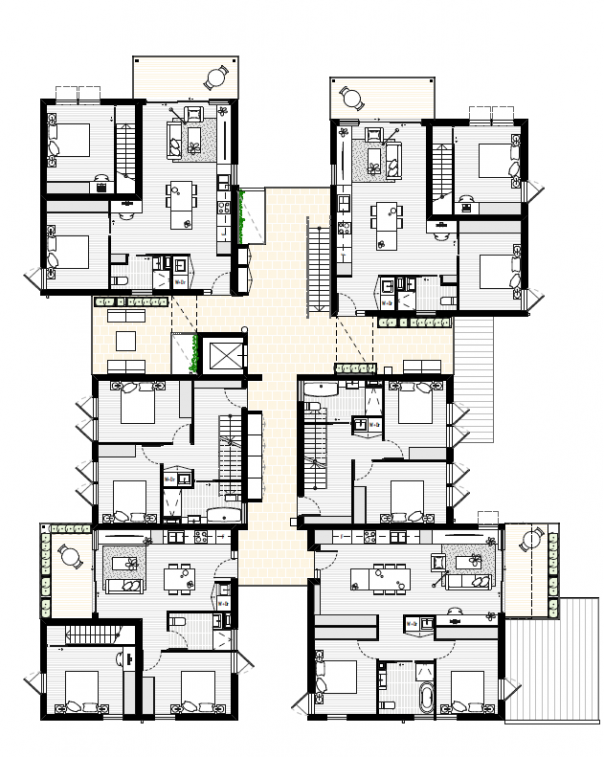 Building floorplan by Spiral Architects Lab