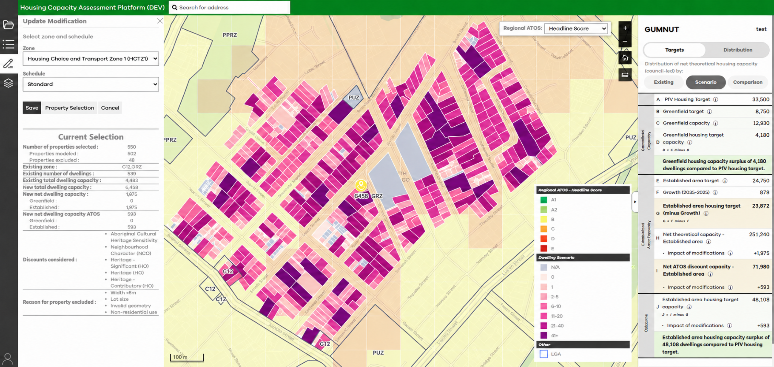 Image showing the Housing Capacity Assessment Platform website interface as an example.